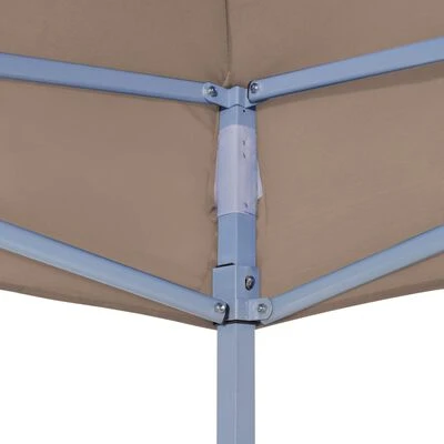 VidaXL Toit de tente de réception 3x3 m Taupe 270 g/m² – Image 4