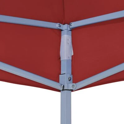 VidaXL Toit de tente de réception 3x3 m Bordeaux 270 g/m² – Image 4