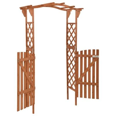 VidaXL Pergola avec portail 116x40x204 cm Bois de sapin massif – Image 4