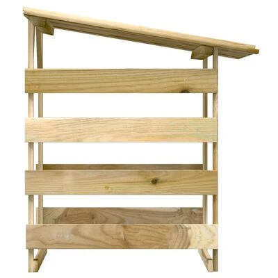 VidaXL Pergola avec toit 100x90x100 cm Bois de pin imprégné – Image 4