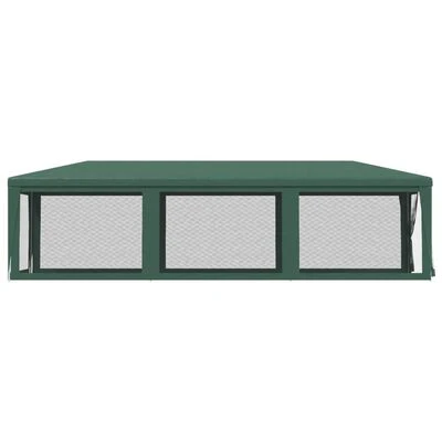 VidaXL Tente de fête avec 8 parois latérales en maille Vert 3x9 m PEHD – Image 4