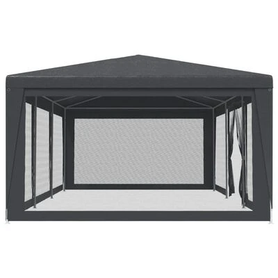 VidaXL Tente de fête avec 8 parois latérales en maille Anthracite 9x4m – Image 4