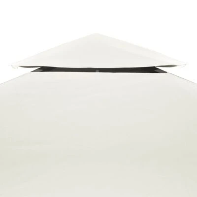 VidaXL Recouvrement de remplacement d'auvent 310 g/m² 3x3m Blanc crème – Image 4