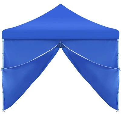 VidaXL Tente de réception pliable avec 8 parois 3x9 m Bleu – Image 4