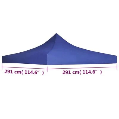 VidaXL Toit de tente de réception 3 x 3 m Bleu – Image 4