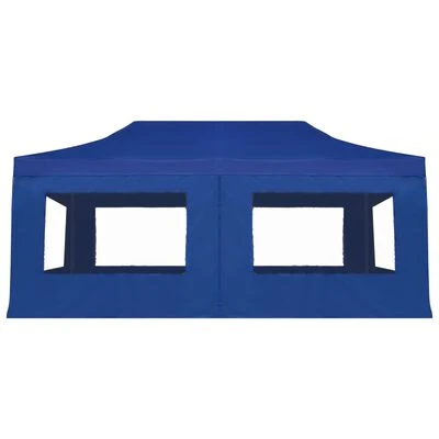 VidaXL Tente de réception pliable avec parois Aluminium 6 x 3 m Bleu – Image 4