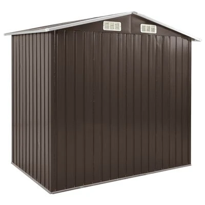 VidaXL Abri de jardin avec étagère Marron 205x130x183 cm Fer – Image 4