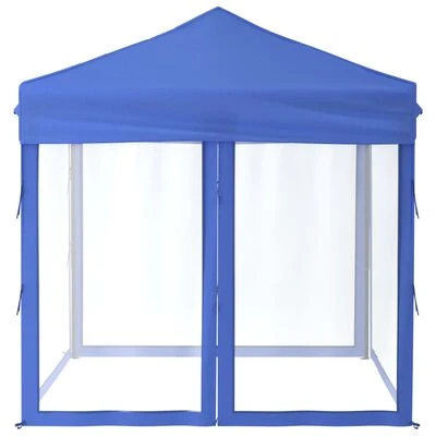 VidaXL Tente de réception pliable avec parois Bleu 2x2 m – Image 4