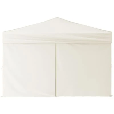 VidaXL Tente de réception pliable avec parois Crème 3x3 m – Image 4