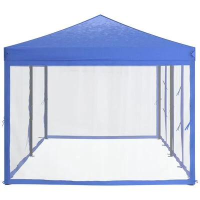VidaXL Tente de réception pliable avec parois Bleu 3x6 m – Image 4
