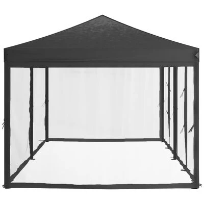 VidaXL Tente de réception pliable avec parois Anthracite 3x6 m – Image 4