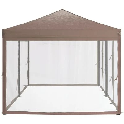 VidaXL Tente de réception pliable avec parois Taupe 3x6 m – Image 4