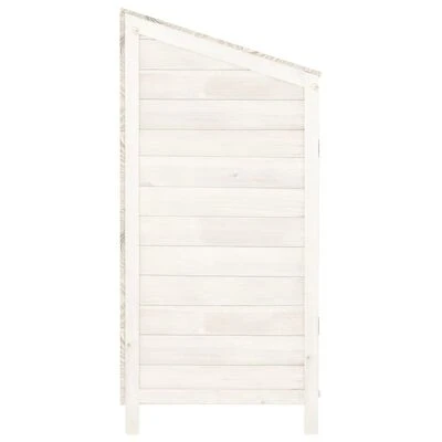 VidaXL Remise de jardin Blanc 102x52x112 cm Bois de sapin solide – Image 5