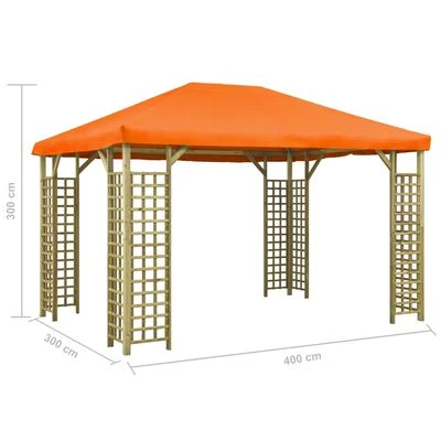 VidaXL Belvédère 4x3 m Orange – Image 5
