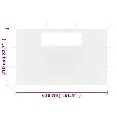 VidaXL Parois latérales de belvédère avec fenêtres 2 pcs Blanc – Image 5