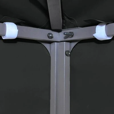 VidaXL Toile de toit de belvédère 2 niveaux 310 g/m² 3x3 m Noir – Image 5