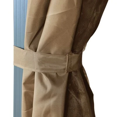 VidaXL Tonnelle avec rideau 300x300 cm Taupe Aluminium – Image 5