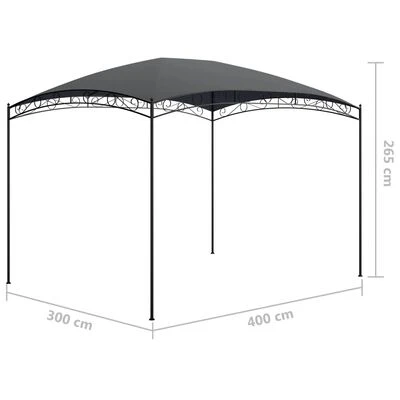 VidaXL Belvédère 3x4x2,65 m Anthracite 180 g/m² – Image 5