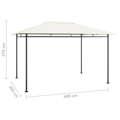 VidaXL Belvédère 4x3x2,7 m Crème 180 g/m² – Image 5