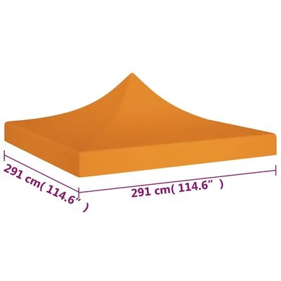 VidaXL Toit de tente de réception 3x3 m Orange 270 g/m² – Image 5
