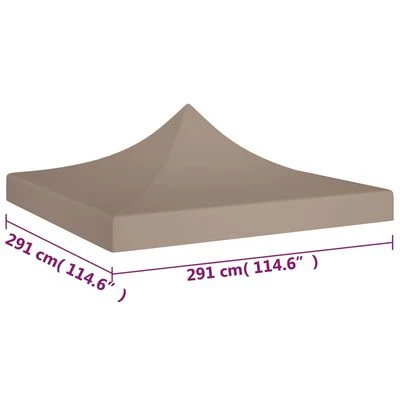 VidaXL Toit de tente de réception 3x3 m Taupe 270 g/m² – Image 5