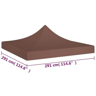 VidaXL Toit de tente de réception 3x3 m Marron 270 g/m² – Image 5
