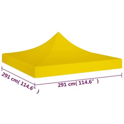 VidaXL Toit de tente de réception 3x3 m Jaune 270 g/m² – Image 5