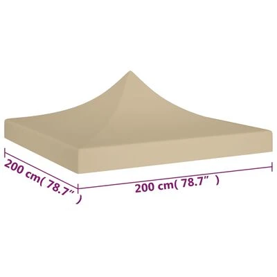 VidaXL Toit de tente de réception 2x2 m Beige 270 g/m² – Image 5