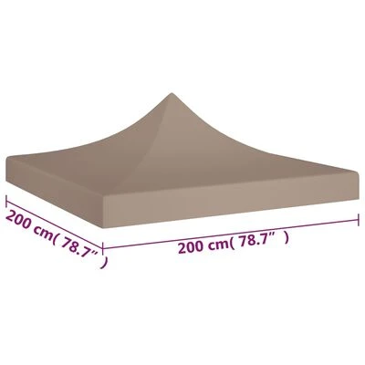 VidaXL Toit de tente de réception 2x2 m Taupe 270 g/m² – Image 5