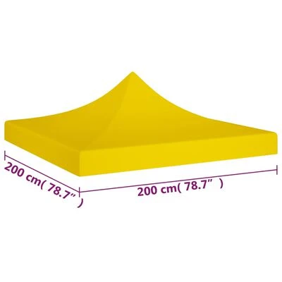 VidaXL Toit de tente de réception 2x2 m Jaune 270 g/m² – Image 5