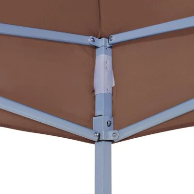 VidaXL Toit de tente de réception 4x3 m Marron 270 g/m² – Image 5
