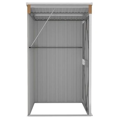 VidaXL Remise de jardin murale Marron 118x100x178 cm Acier galvanisé – Image 5