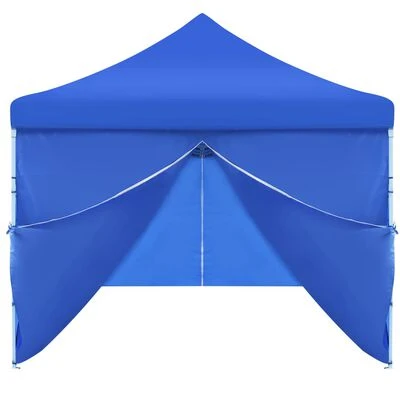 VidaXL Tente de réception pliable avec 8 parois 3x9 m Bleu – Image 5