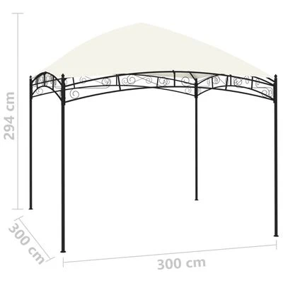 VidaXL Belvédère de jardin 3x3 m Crème 180 g/m² – Image 5