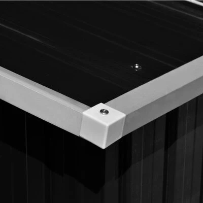 VidaXL Abri de jardin 257x489x181 cm Métal Anthracite – Image 6