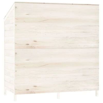 VidaXL Remise de jardin Blanc 102x52x112 cm Bois de sapin solide – Image 6