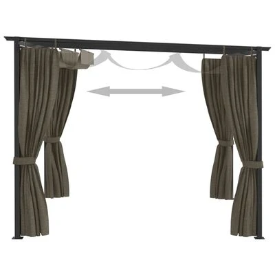 VidaXL Belvédère 4x3 m Taupe – Image 6