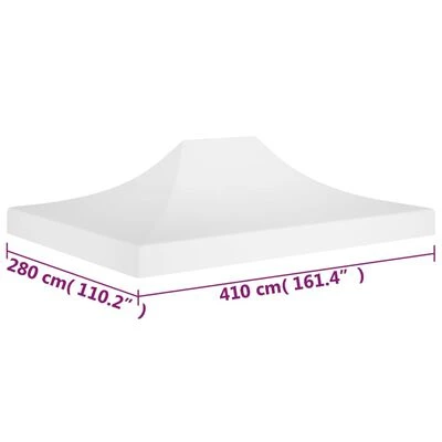 VidaXL Toit de tente de réception 4x3 m Blanc 270 g/m² – Image 6
