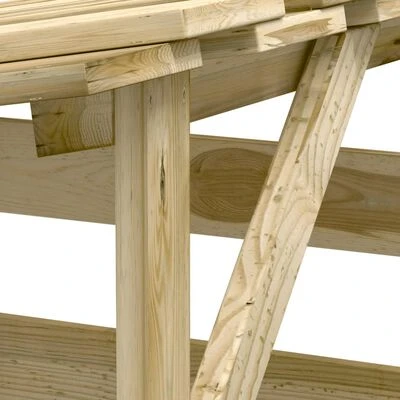 VidaXL Pergola avec toit 100x90x100 cm Bois de pin imprégné – Image 6