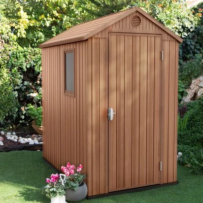 Keter Abri de jardin Darwin 4x6 Aspect de bois – Image 6