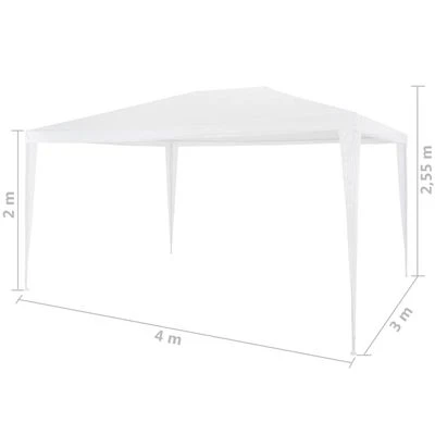 VidaXL Tente de réception 3 x 4 m Blanc – Image 6