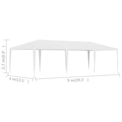 VidaXL Tente de réception 4 x 9 m Blanc – Image 6