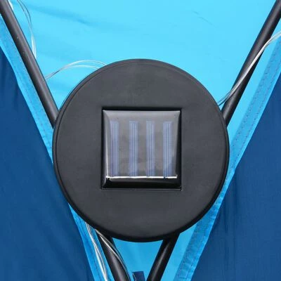 VidaXL Tente de réception avec LED et 4 parois 3,6x3,6x2,3 m Bleu – Image 6