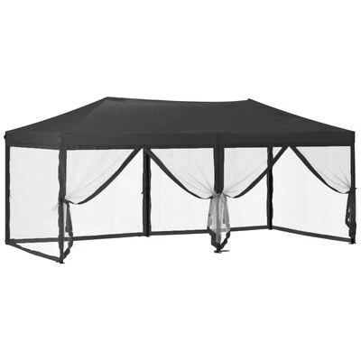 VidaXL Tente de réception pliable avec parois Anthracite 3x6 m – Image 6